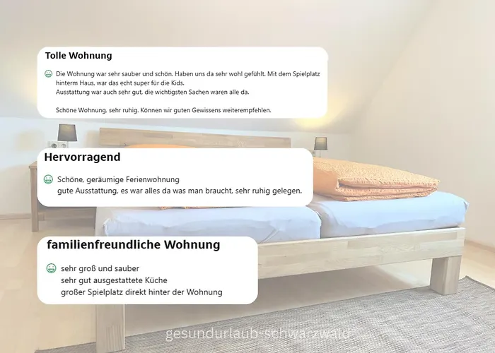 Ferienwohnung Kinzigblick - Balkon - Fuer Kinder - Mit Bettwaesche & Handtuecher